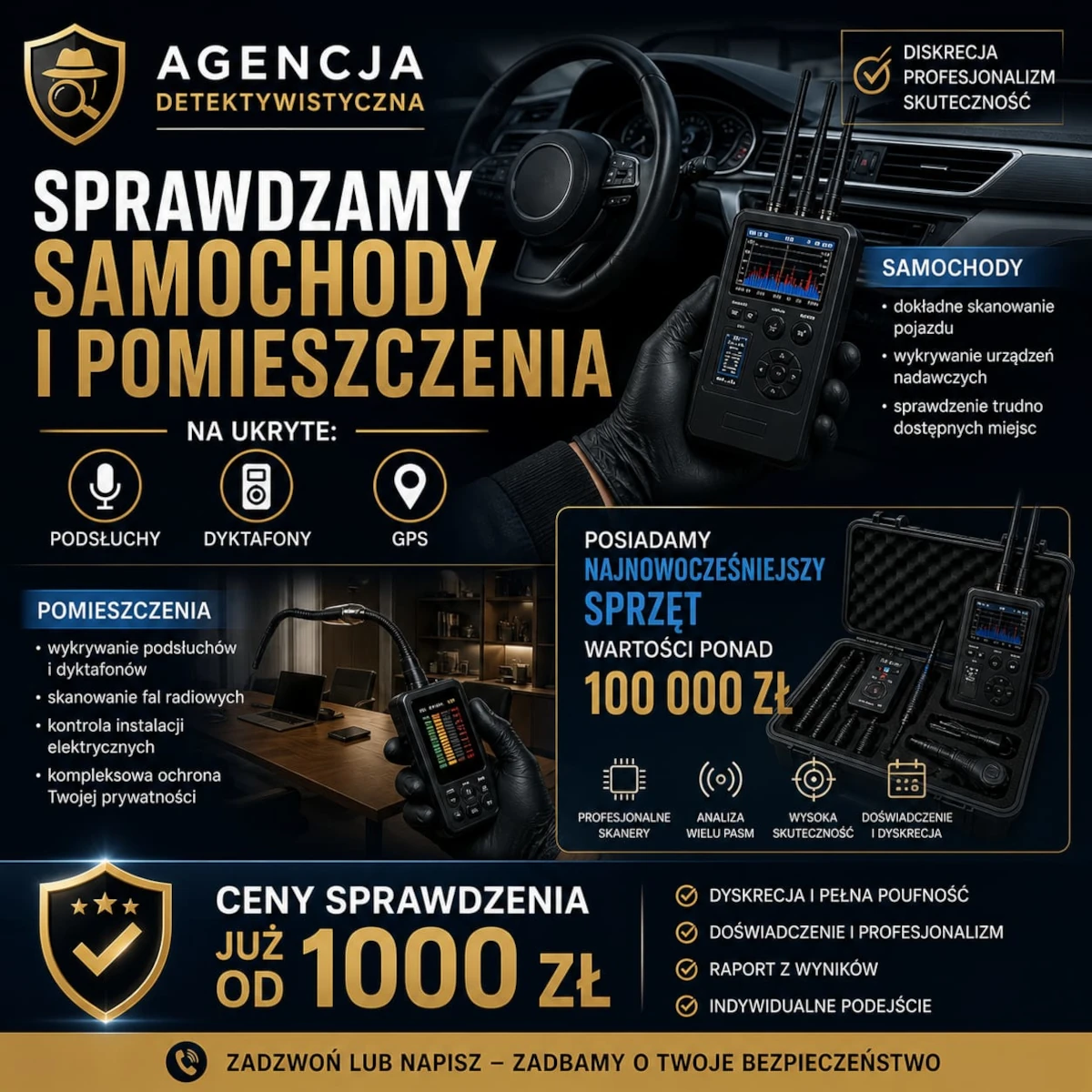 Wykrywanie GPS, podsłuchów, ukrytych kamer Krosno